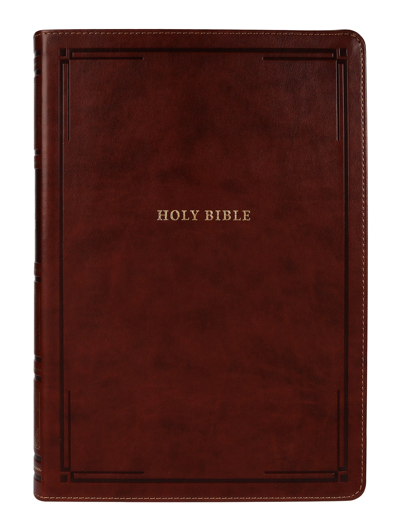 NKJV Reference Bible in giant print, brown cover, thumb indexed, red letter edition