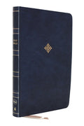 NKJV Thinline Reference Bible with large print, blue cover, and red letter edition.