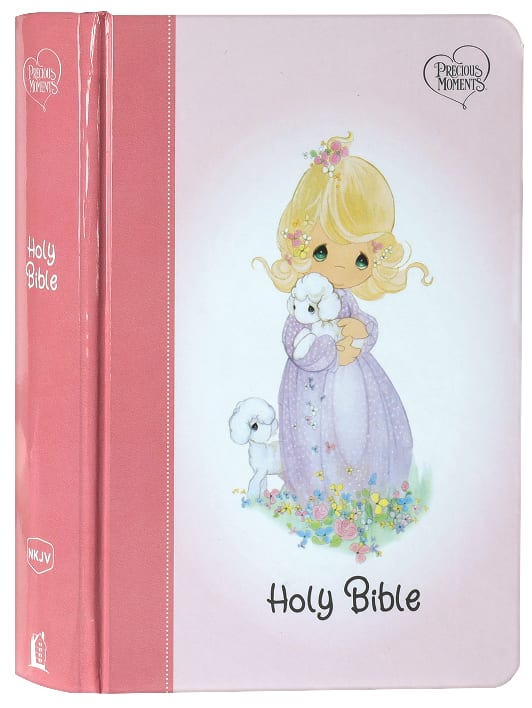 Back cover of NKJV Precious Moments Children's Bible in Pink, a wonderful resource for families