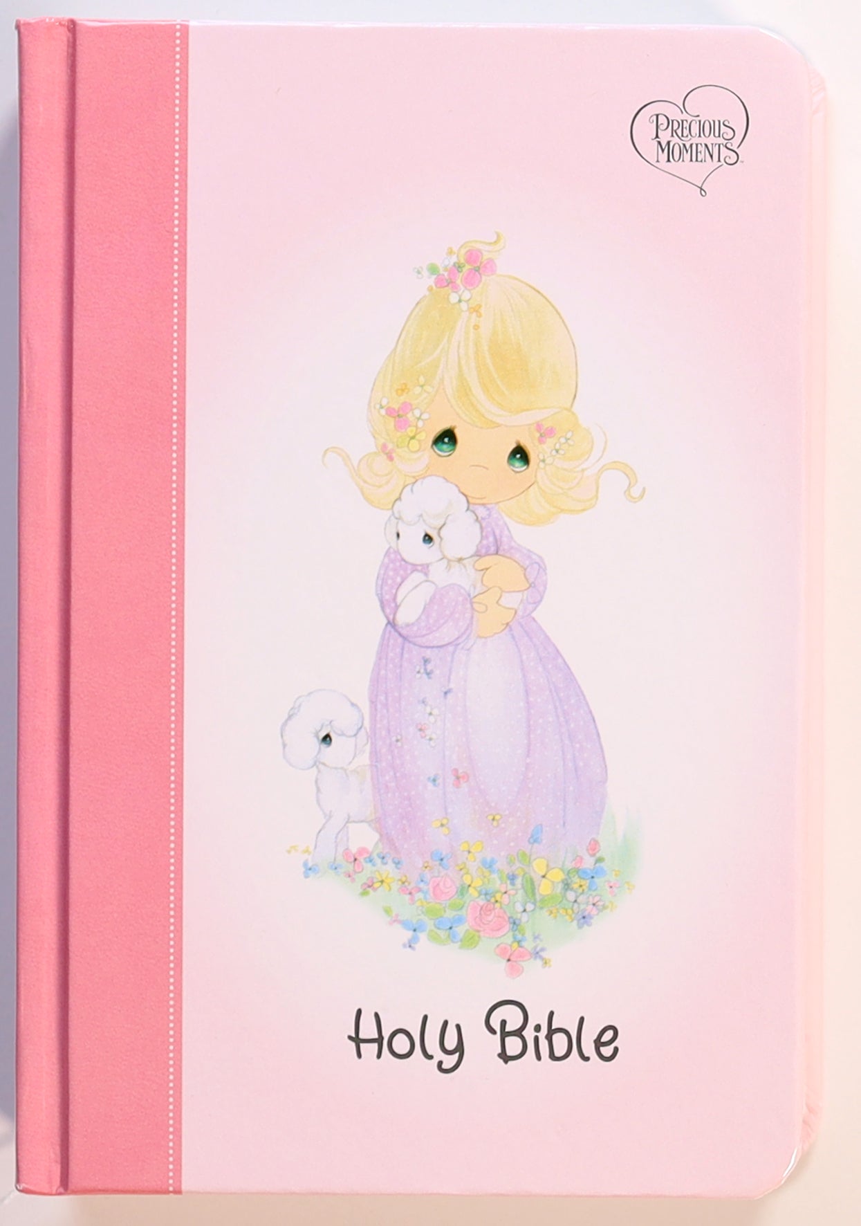 Front cover of NKJV Precious Moments Children's Bible in Pink, a heartwarming gift