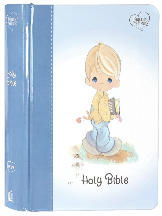 NKJV Precious Moments Small Hands Bible with blue Precious Moments design