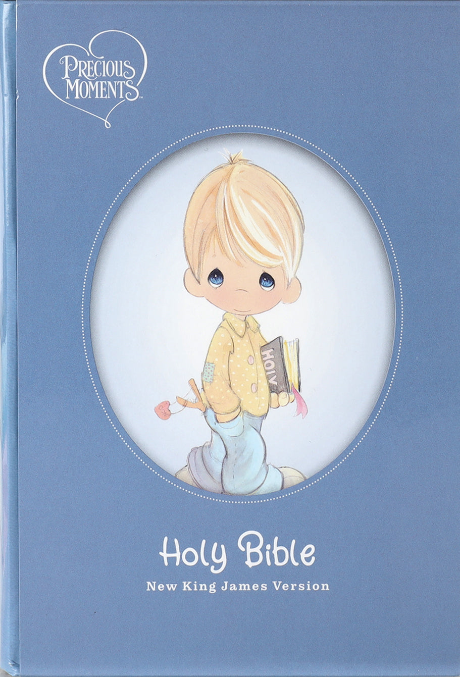 NKJV Precious Moments Small Hands Bible with blue cover