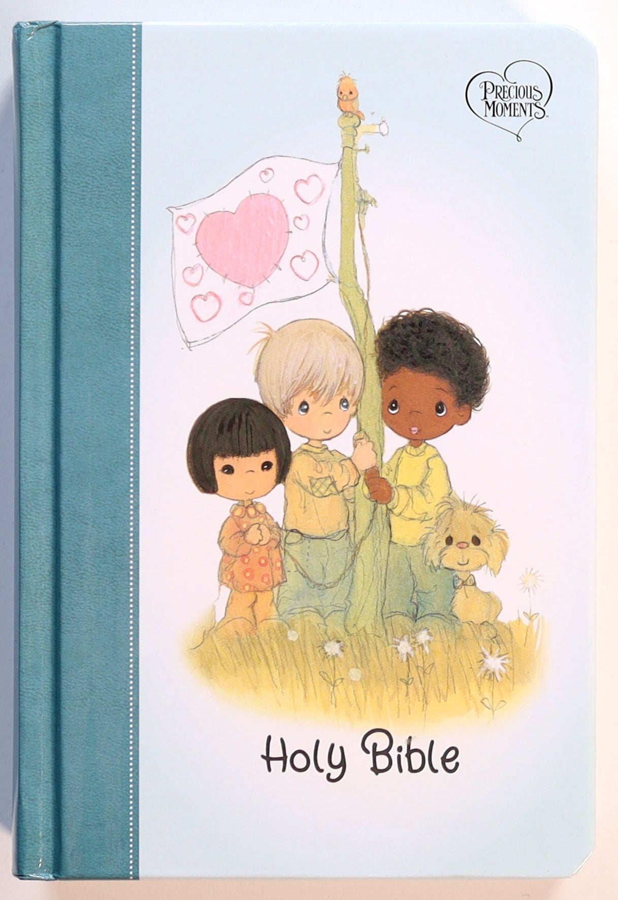 NKJV Precious Moments Small Hands Bible Teal with Precious Moments characters on the cover