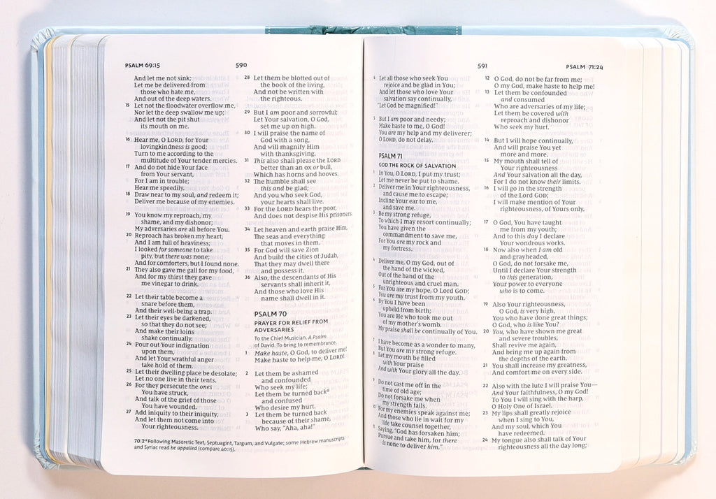 NKJV Precious Moments Small Hands Bible Teal with adorable illustrations for kids