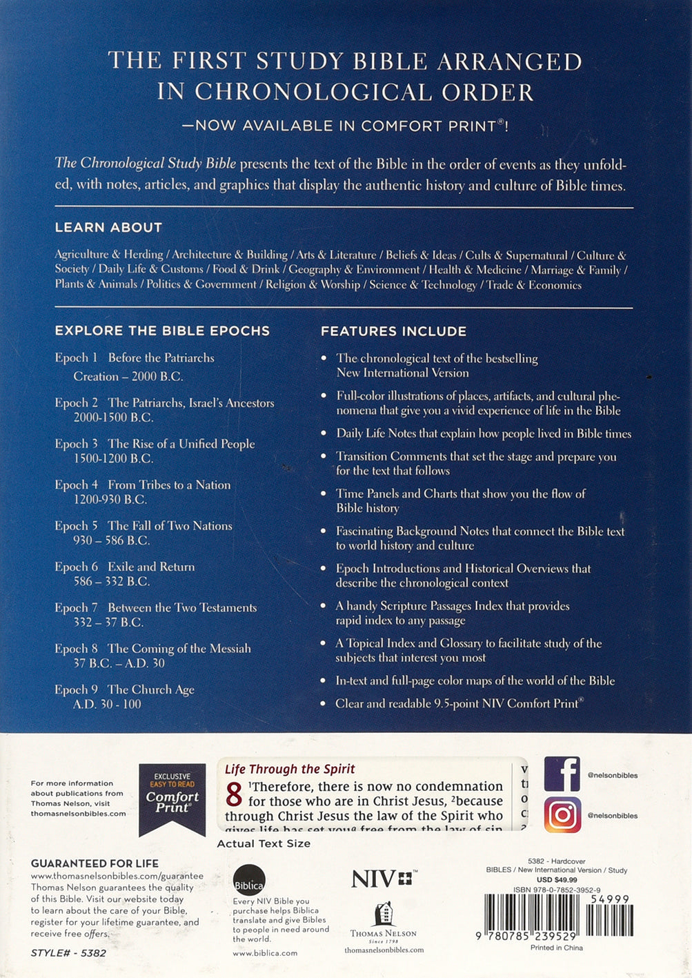 Study the NIV Chronological Study Bible, featuring the New International Version translation and a chronological structure fo