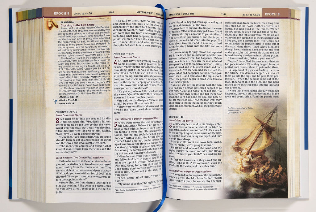Experience the Bible in a new way with the NIV Chronological Study Bible, featuring a black letter edition for in-depth study