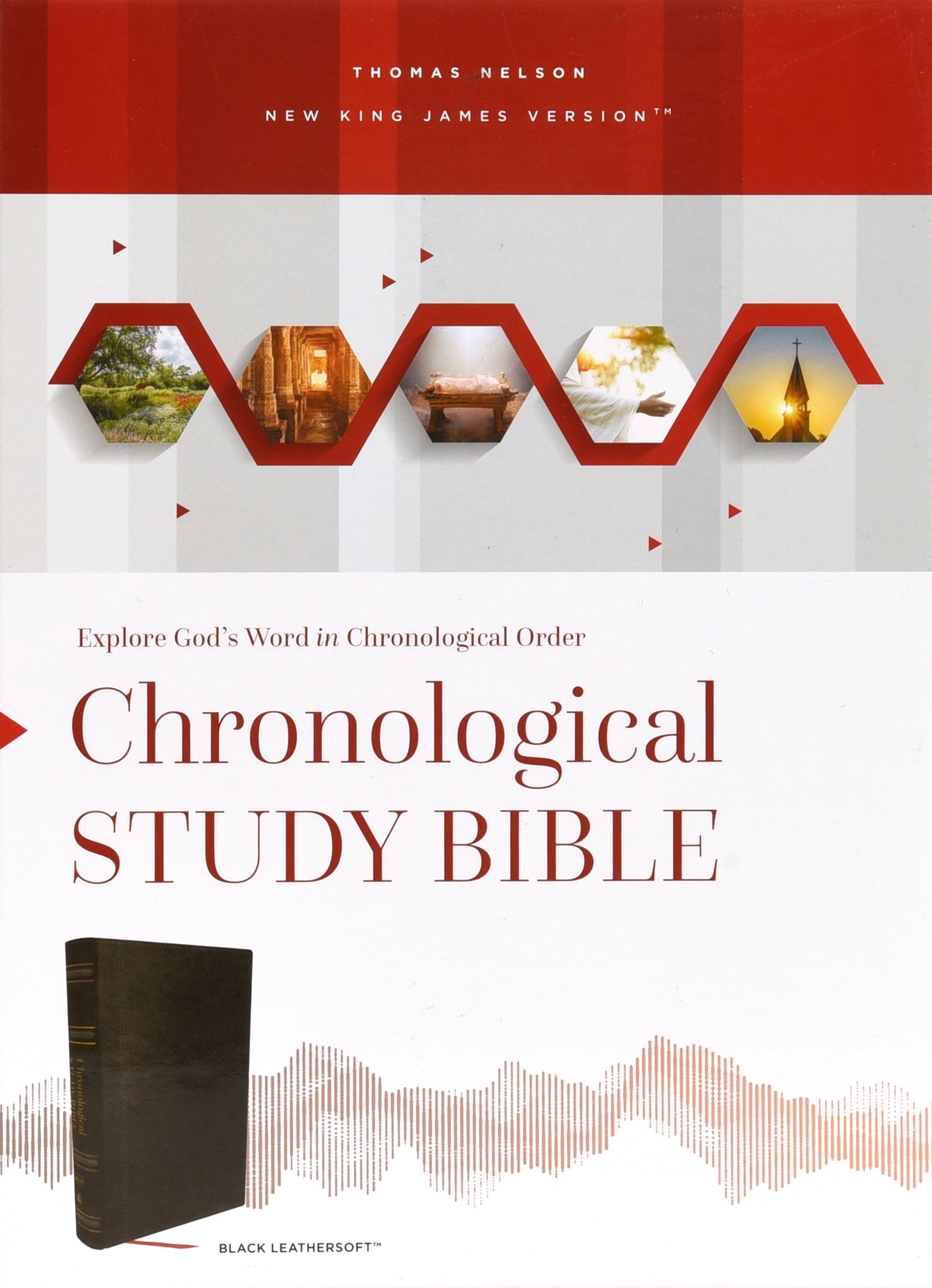 NKJV Chronological Study Bible black, featuring a sturdy and stylish design perfect for reading and research.