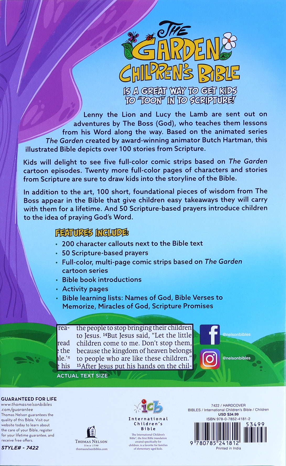 The ICB Garden Children's Bible, ideal for young readers