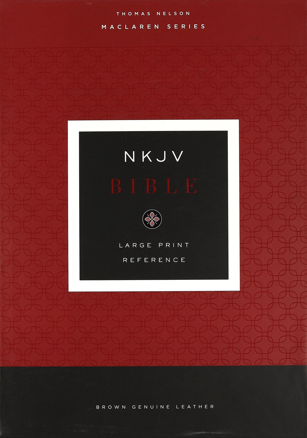 NKJV Large Print Reference Bible, Maclaren Series, Brown leather