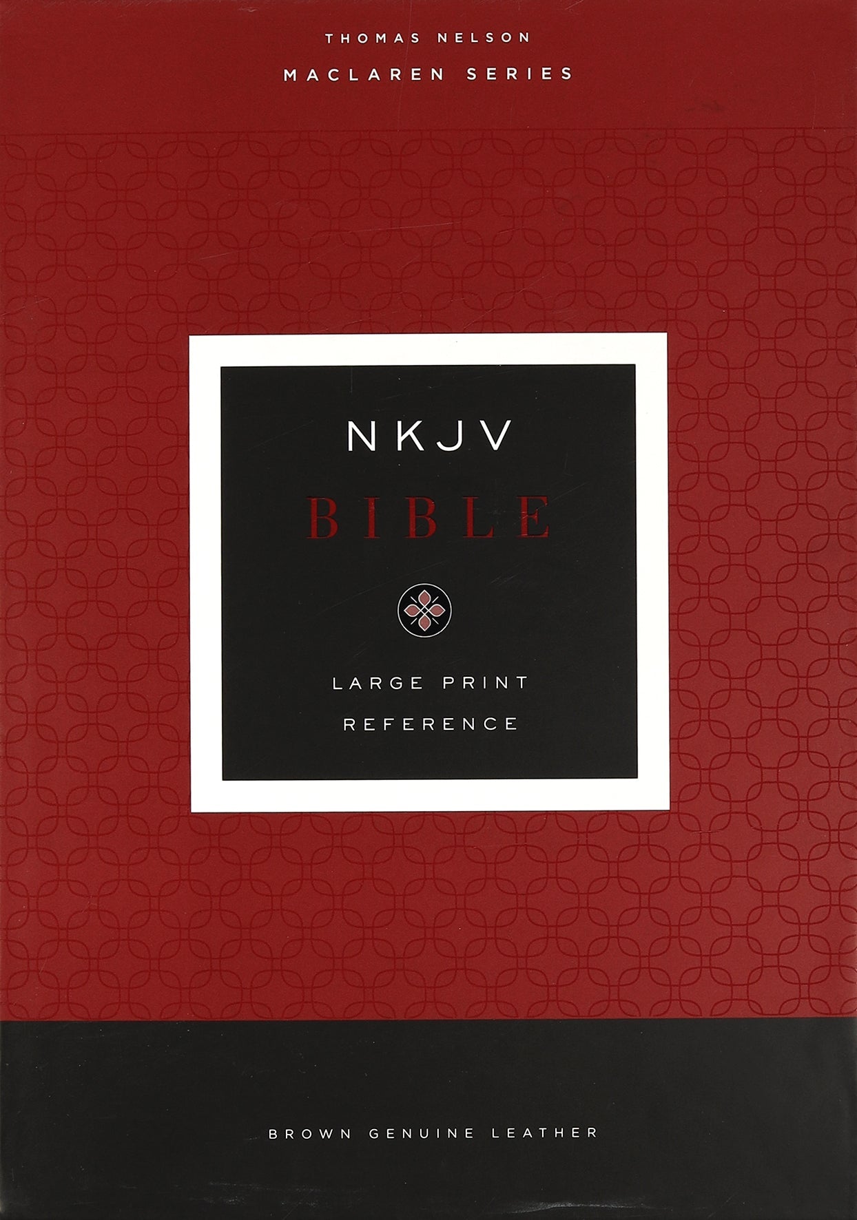 NKJV Large Print Reference Bible, Maclaren Series, Brown leather