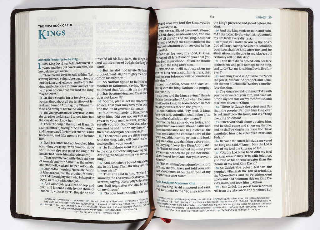 NKJV Large Print Verse-By-Verse Reference Bible, Maclaren Series, Brown