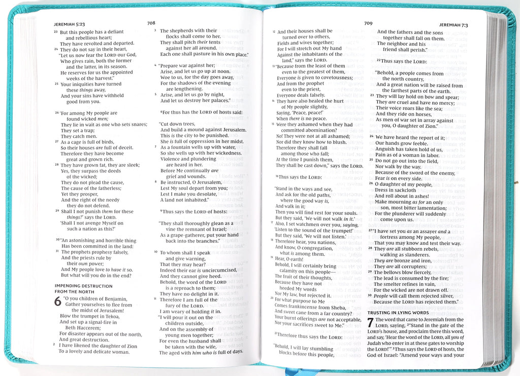 NKJV Thinline Bible Red Letter Edition Teal