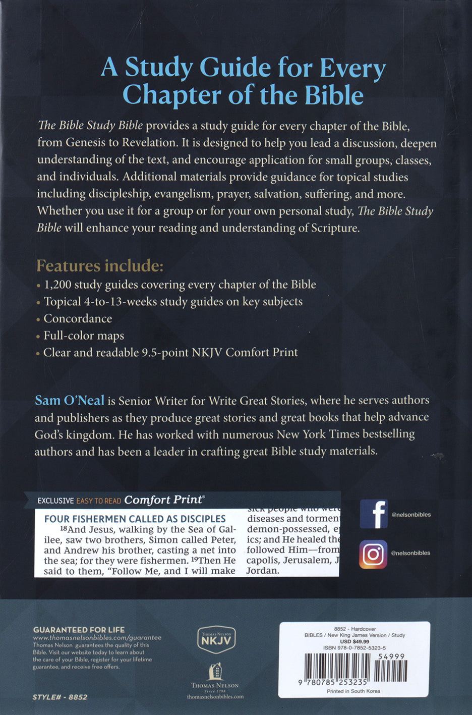 NKJV Study Bible with detailed study features