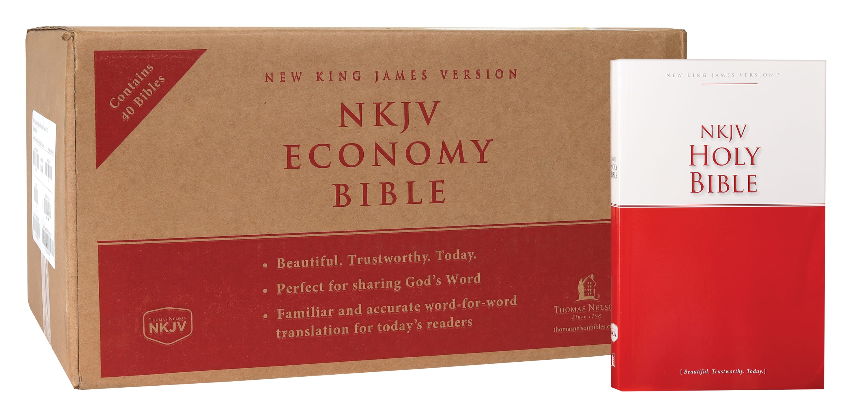 NKJV economy outreach bibles black letter edition case of 40