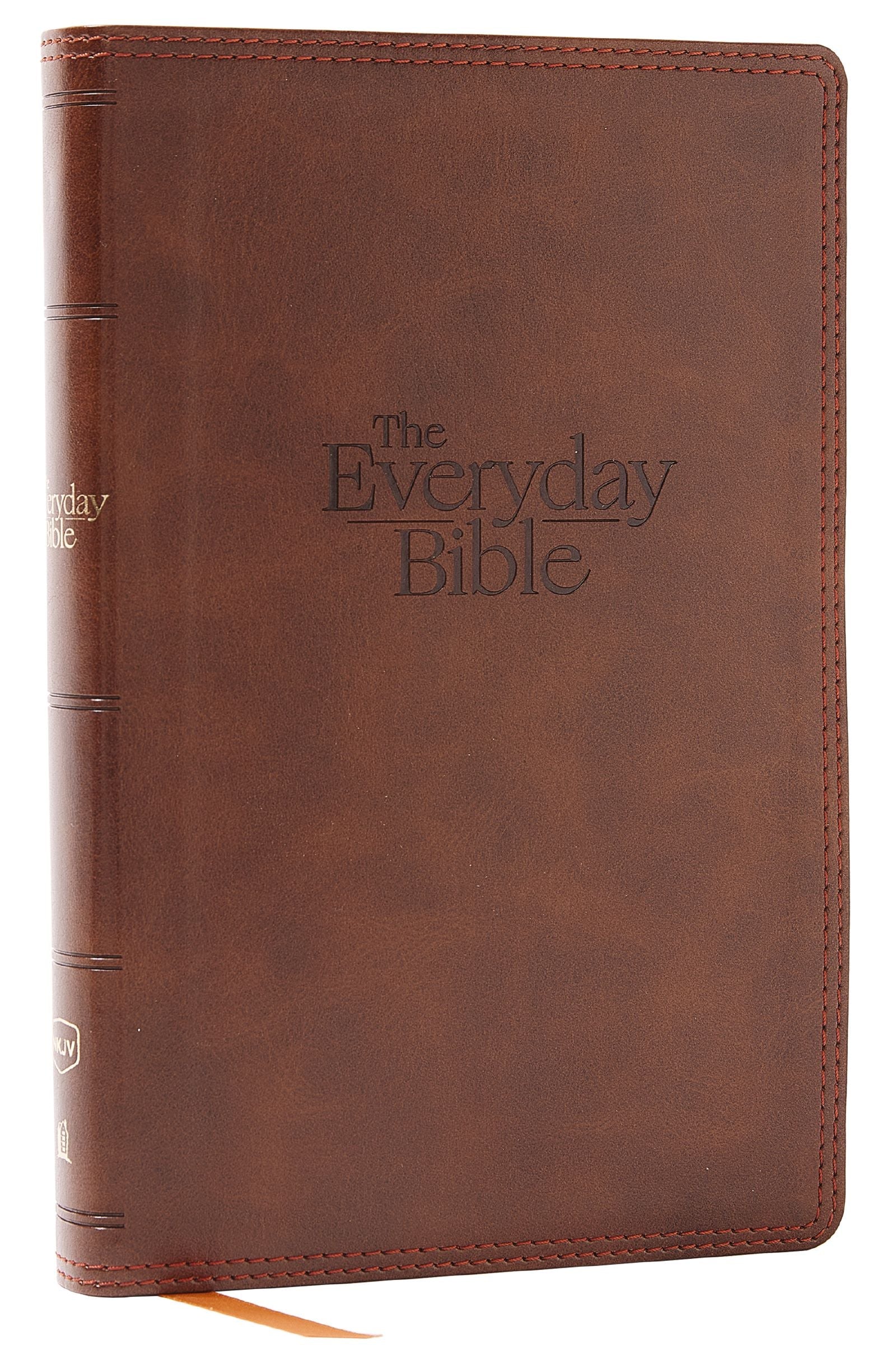NKJV Devotional Journaling Bible, brown leather cover