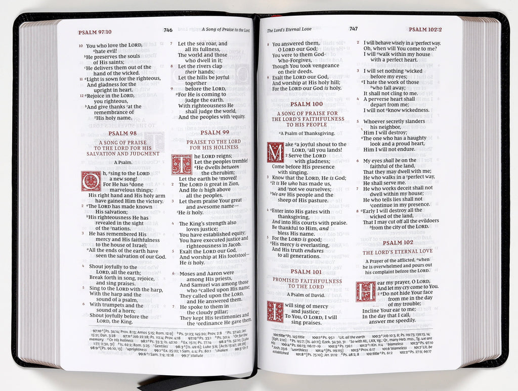 NKJV Personal Size Reference Bible Sovereign Collection Black (Red Letter Edition)