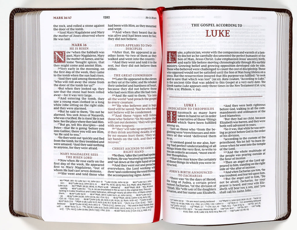 NKJV Personal Size Reference Bible, Red Letter Edition, Brown Cover