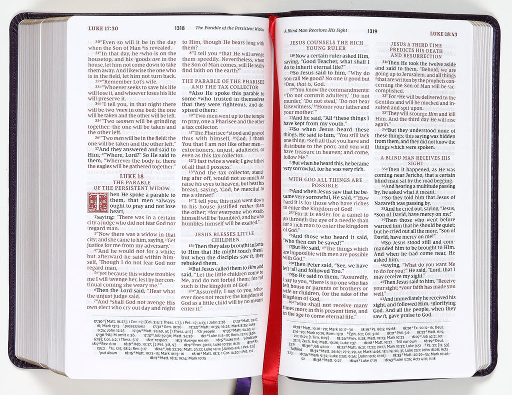 NKJV Personal Size Reference Bible - Purple Sovereign Collection