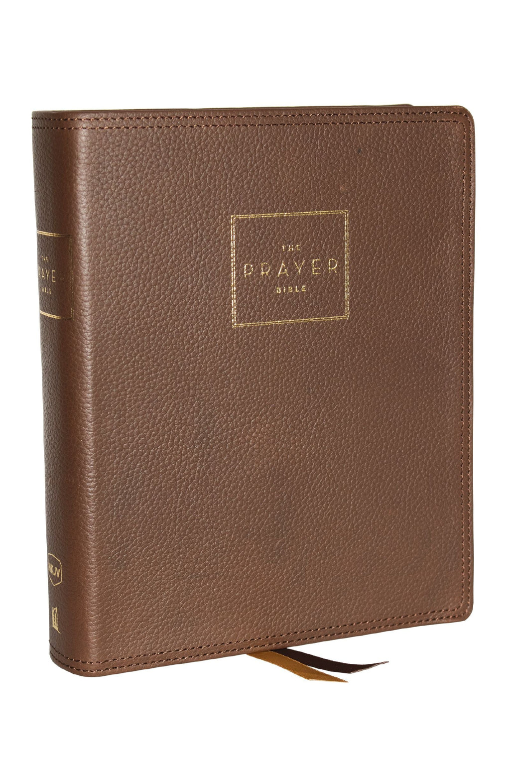 NKJV Prayer Bible Journaling Edition, Red Letter Edition, in Brown Leather