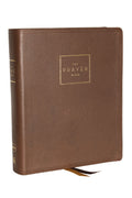 NKJV Prayer Bible Journaling Edition, Red Letter Edition, in Brown Leather