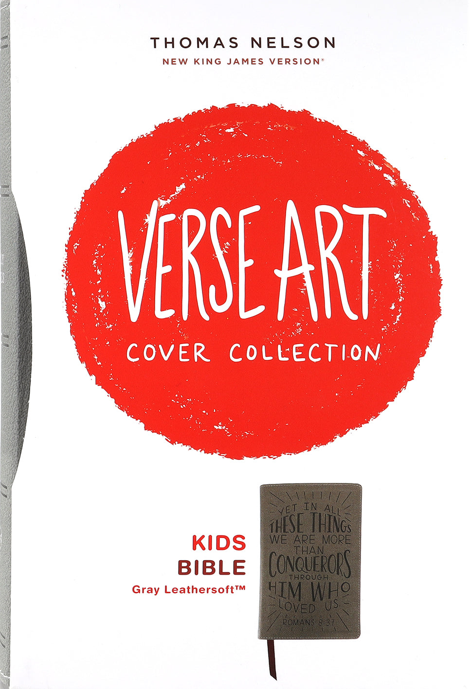 NKJV Holy Bible for Kids - Verse Art Cover Collection, a beautifully illustrated gray Bible for young readers