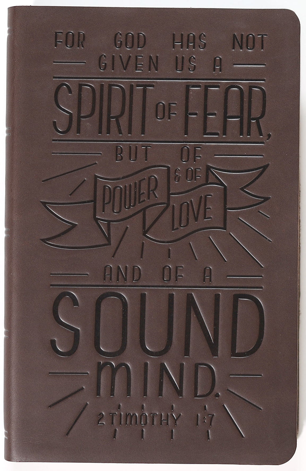 Personal size NKJV Bible with brown verse art cover and red letter edition