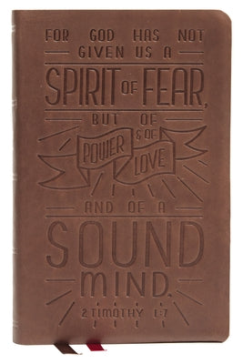 NKJV Personal Size Reference Bible Verse Art Cover Collection Brown Thumb Indexed (Red Letter Edition) (Red Letter Edition)