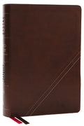 NKJV Word Study Reference Bible in brown leather, red letter edition