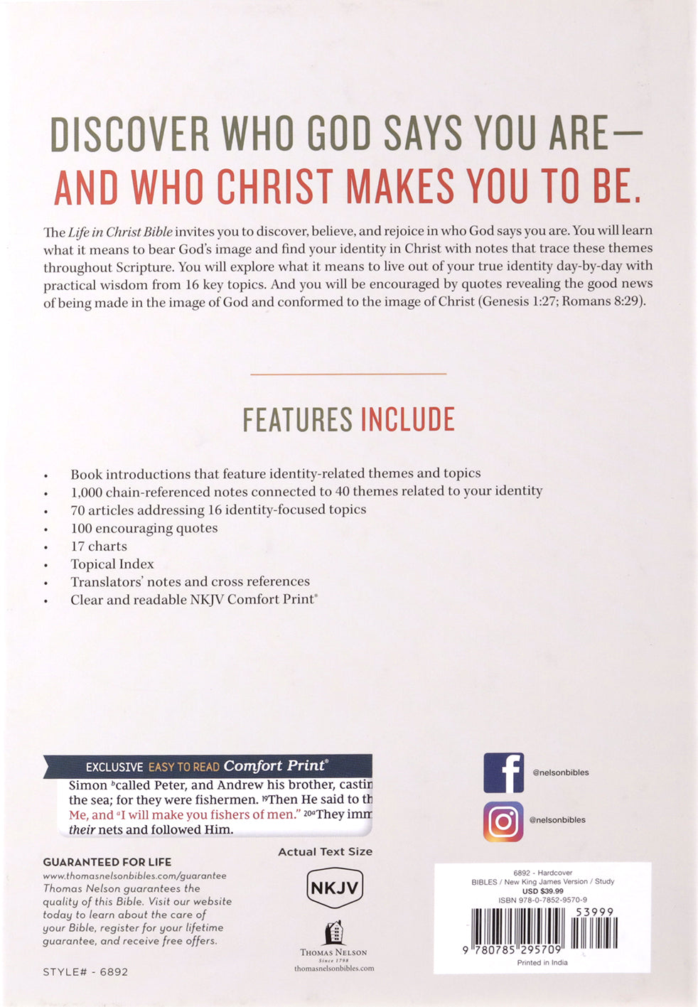 NKJV Life in Christ Bible Red Letter Edition