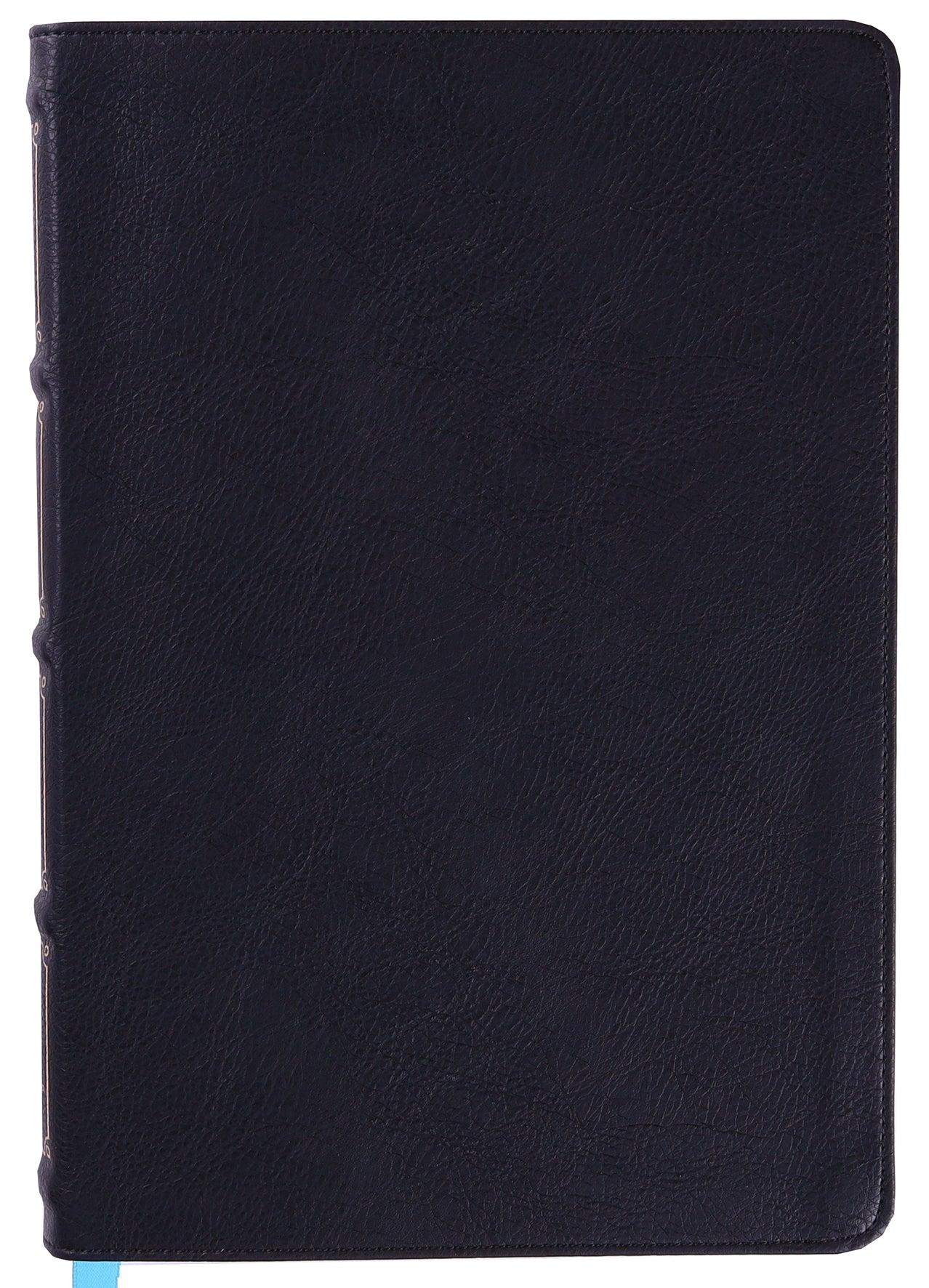 NKJV Large Print Thinline Reference Bible with Maclaren Series Black Cover and Blue Letter Edition for Colorblind Friendly Ac