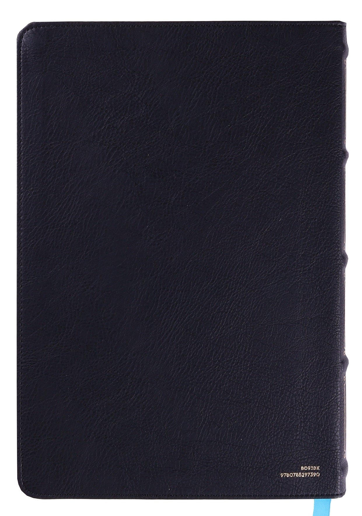 NKJV Large Print Thinline Reference Bible with Maclaren Series Black Cover and Blue Letter Edition for Colorblind Friendly Ac