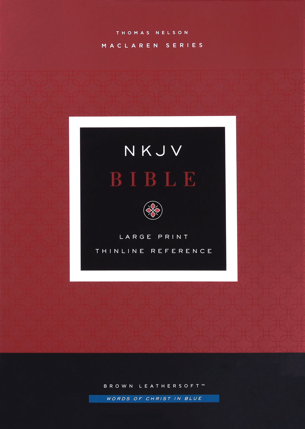NKJV Large Print Thinline Reference Bible in a durable brown binding