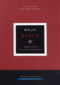 NKJV Large Print Thinline Reference Bible in a durable brown binding