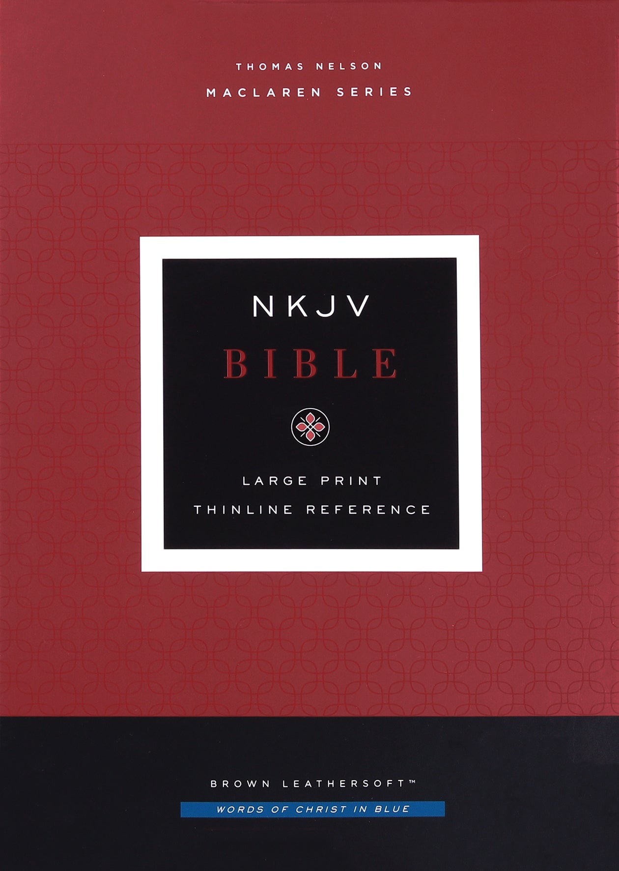 NKJV Large Print Thinline Reference Bible in a durable brown binding