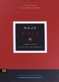 NKJV Large Print Thinline Reference Bible with Black Cover and Blue Letter Edition