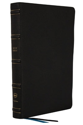 NKJV Large Print Thinline Reference Bible with Black Cover and Blue Letter Edition