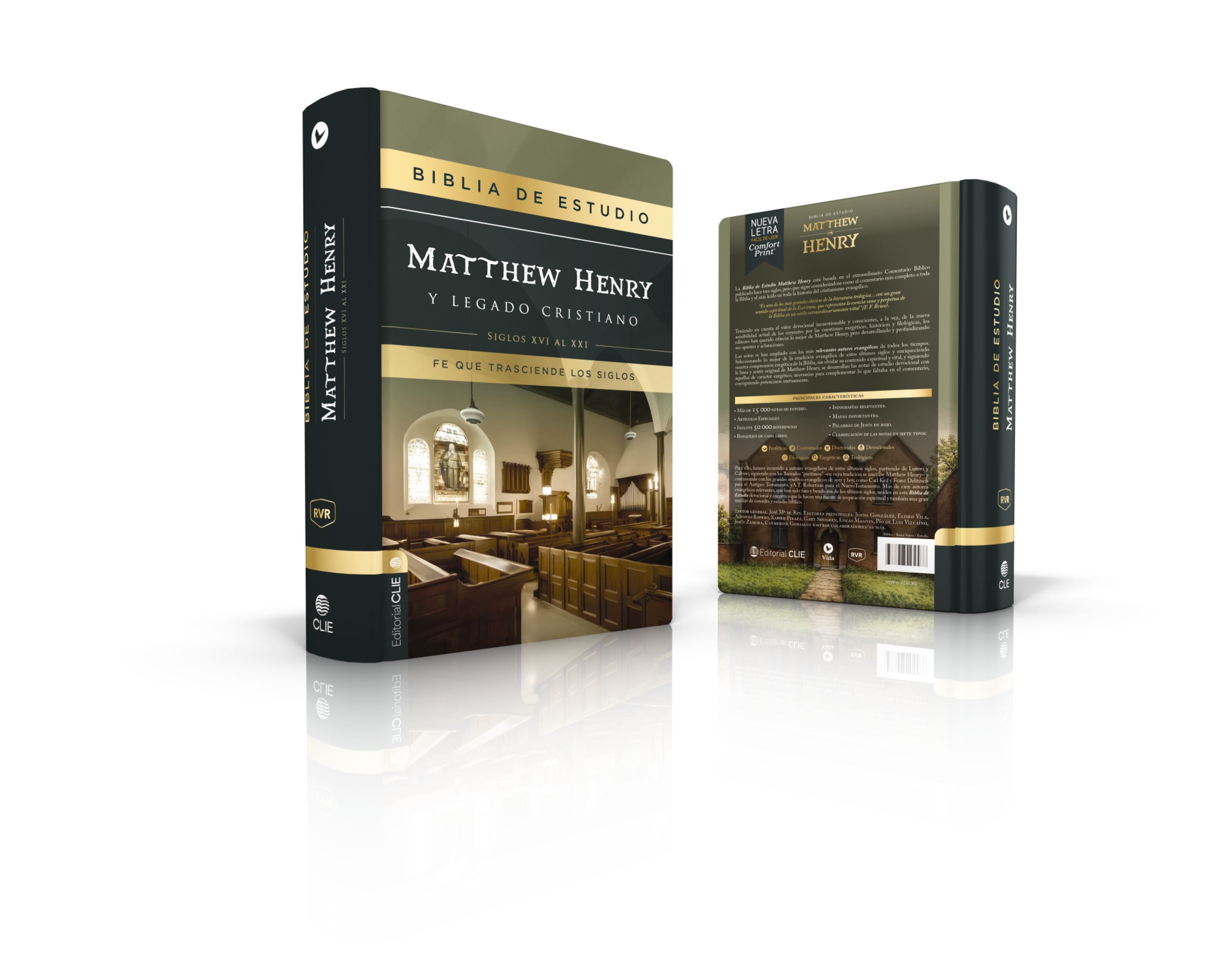 RVR Biblia de estudio en español con comentarios de Matthew Henry y Legado Cristiano.