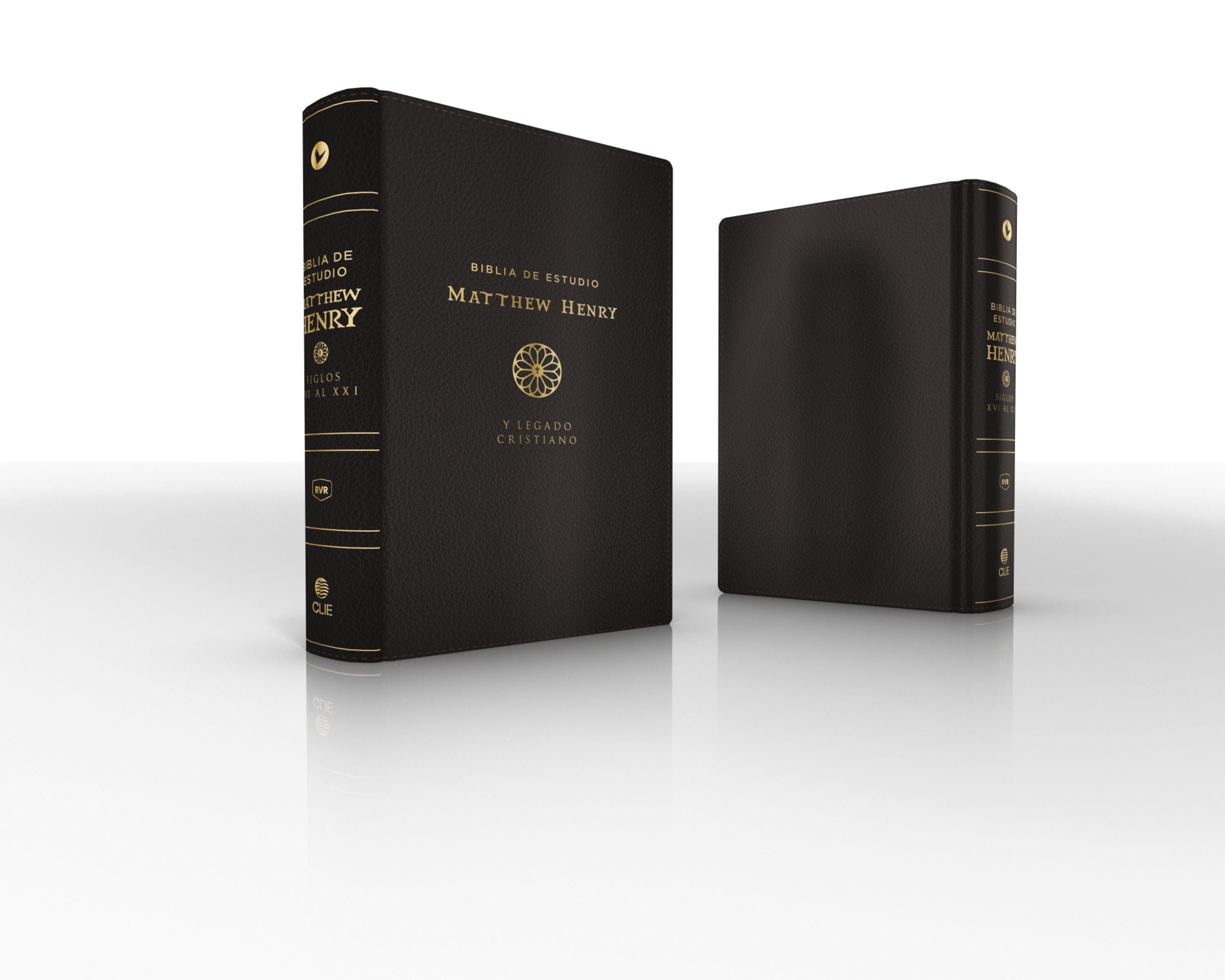 RVR Study Bible Spanish Edition featuring Matthew Henry's commentary and Legado Cristiano's insights, in a black cover with r