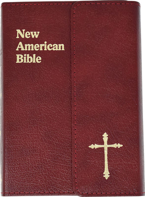Nab Saint Joseph Personal Size Bible Burgundy Magnet