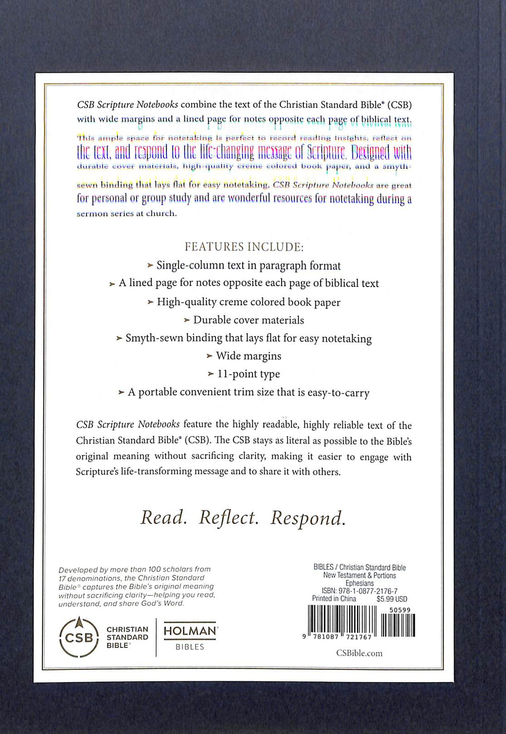 Luxury CSB Scripture Notebook for Reflecting on Faith and Scripture