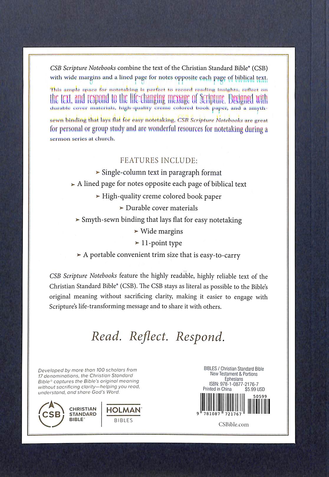 Luxury CSB Scripture Notebook for Reflecting on Faith and Scripture