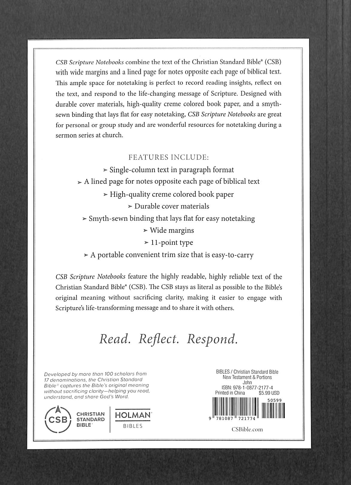 Luxurious CSB Christian Standard Bible Scripture Journal, John
