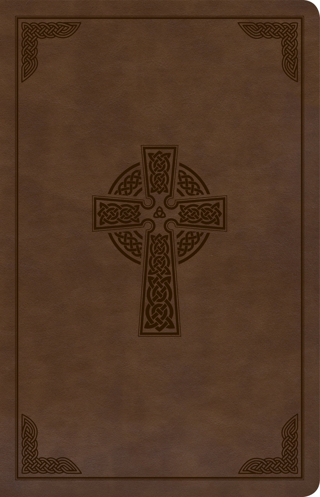CSB Large Print Personal Size Reference Bible Brown Celtic Cross (Red Letter Edition)