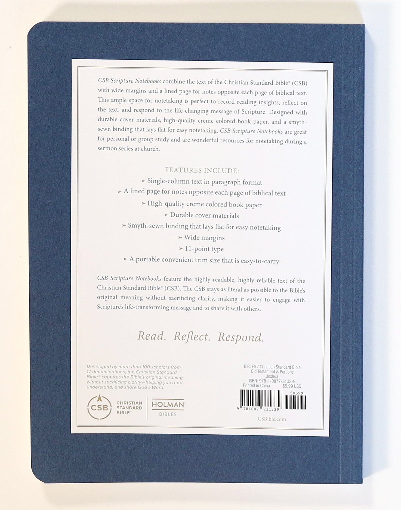 Elegant CSB Scripture Journal for studying Joshua in style
