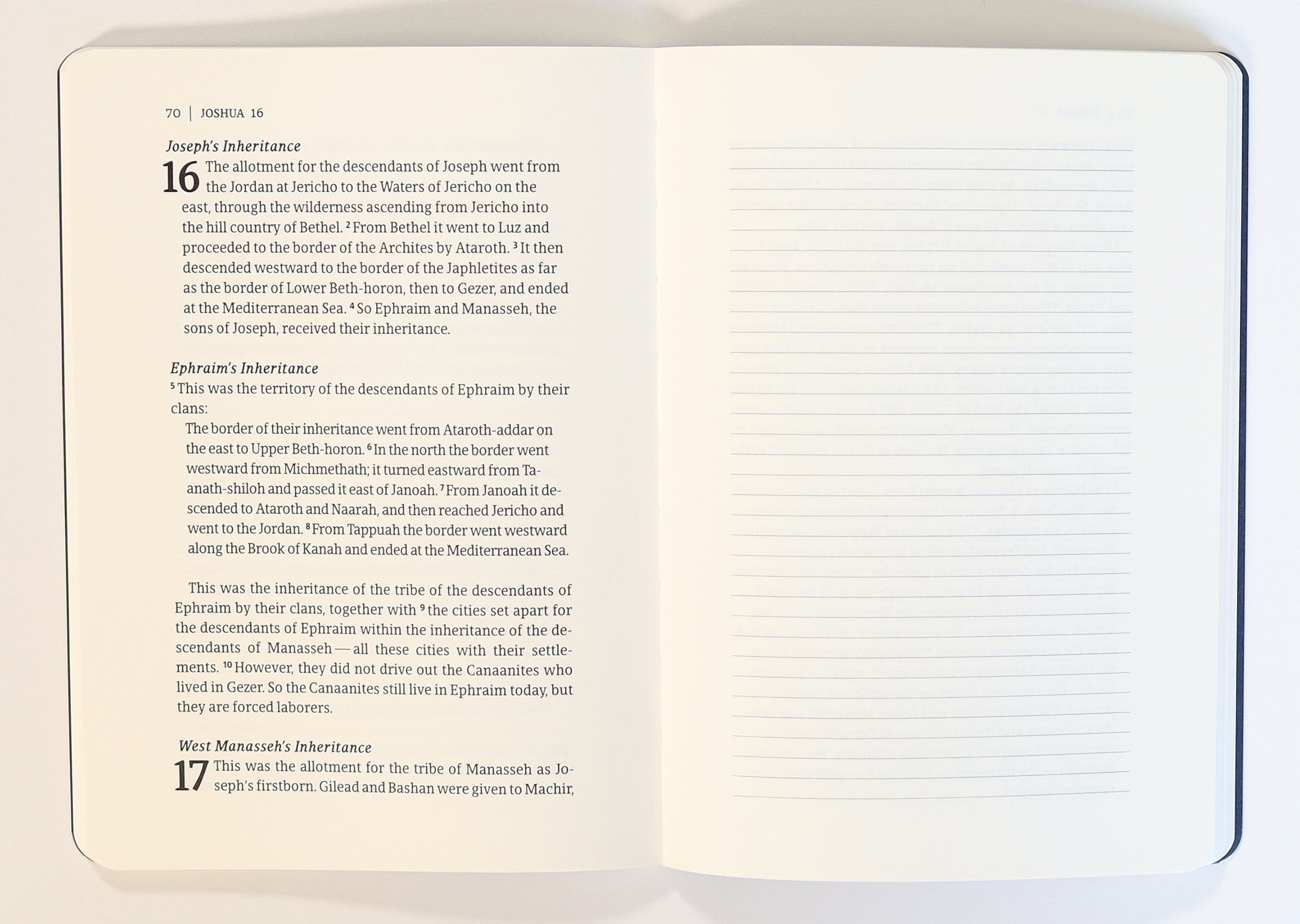 Luxurious CSB Scripture Journal for a deeper understanding of Joshua