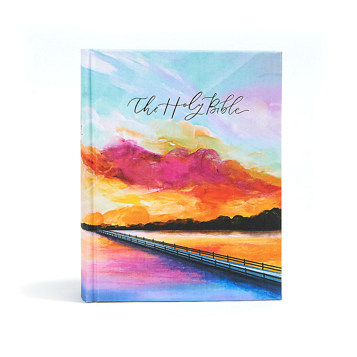 CSB Hosanna Revival Notetaking Bible featuring a serene lake scene for inspirational journaling.