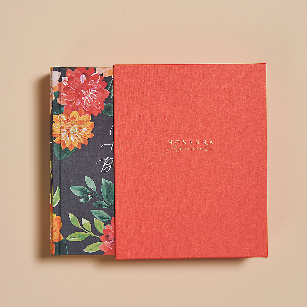 CSB Hosanna Revival Journaling Bible featuring flower design and space for reflection