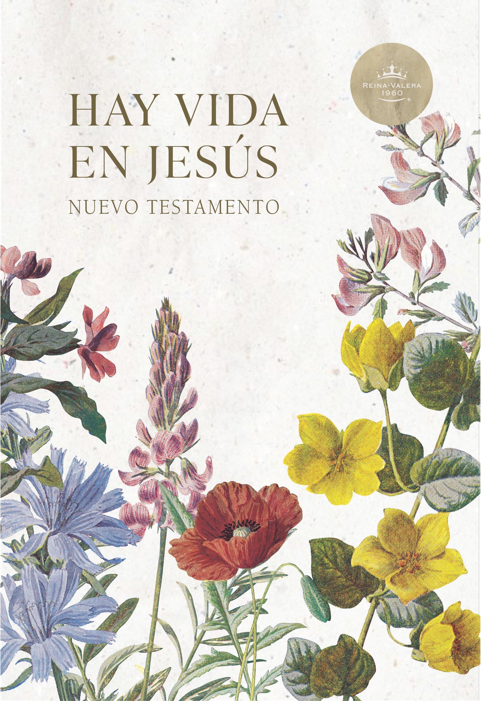 NVI Spanish Bible RVR 1960 Nuevo Testamento with Jesus Flowers Cover
