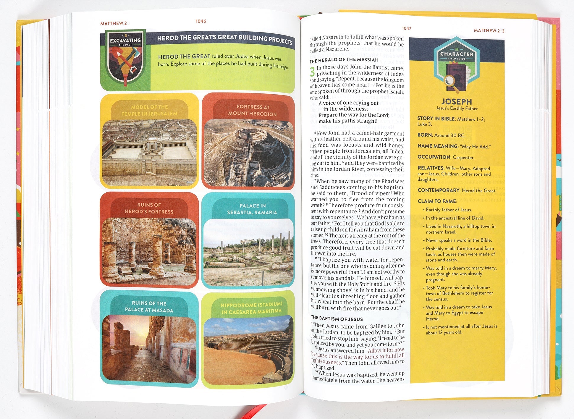 Side view of the CSB Explorer Bible for Kids, highlighting its compact and portable size.