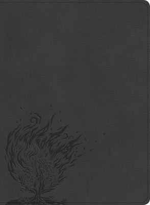 Close-up of the premium CSB Christian Standard Bible Charcoal Leather Edition, high-quality leather-bound cover
